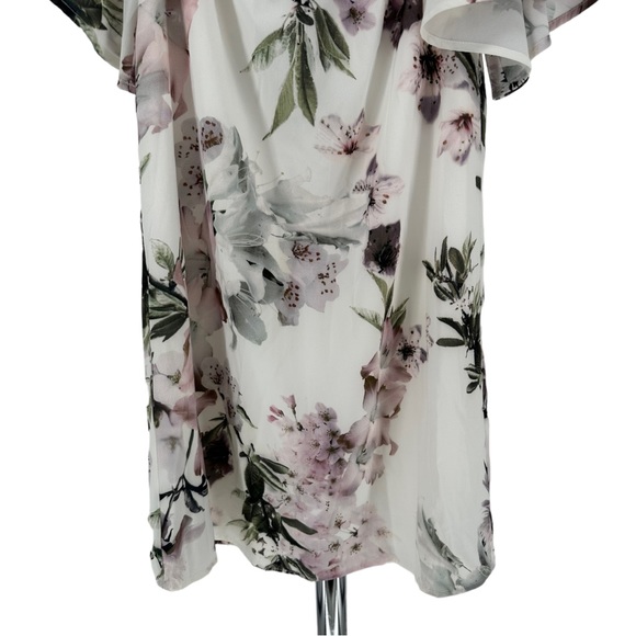 Lulu’s Dream of You Ivory Floral Print Off-the-Shoulder Shift Dress size S NWT - Picture 6 of 12